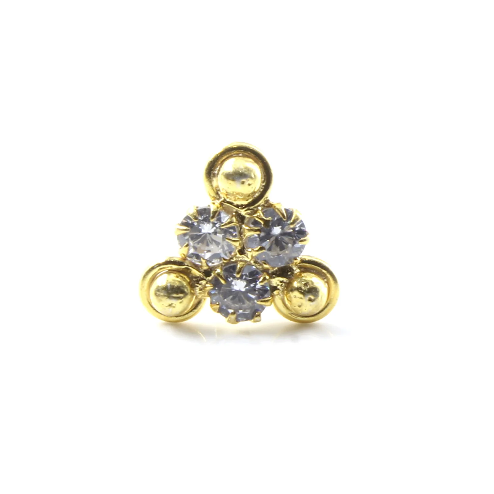 Small Real Silver CZ Nose Stud - Image 3