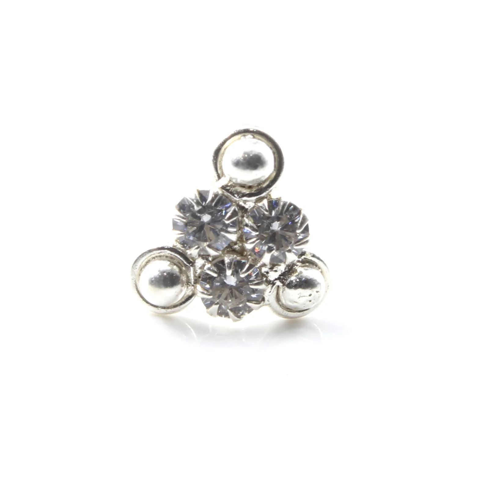 Small Real Silver CZ Nose Stud - Image 7