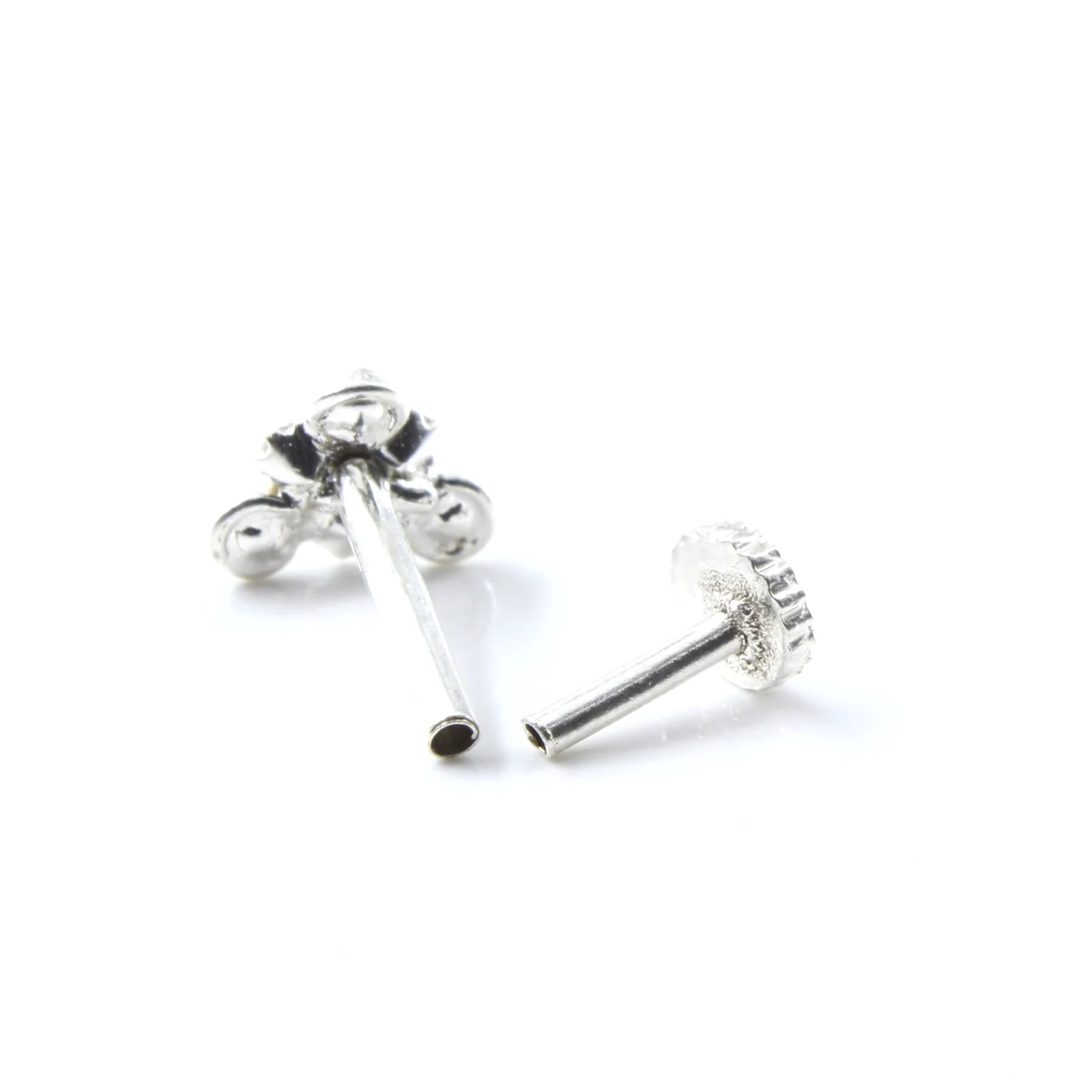 Small Real Silver CZ Nose Stud - Image 8