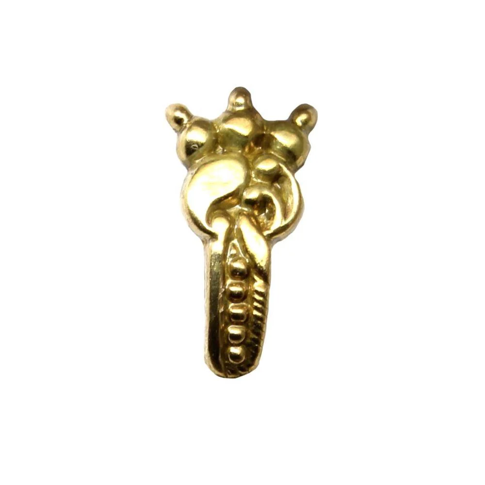 Twisted antique brass nose stud - Image 2