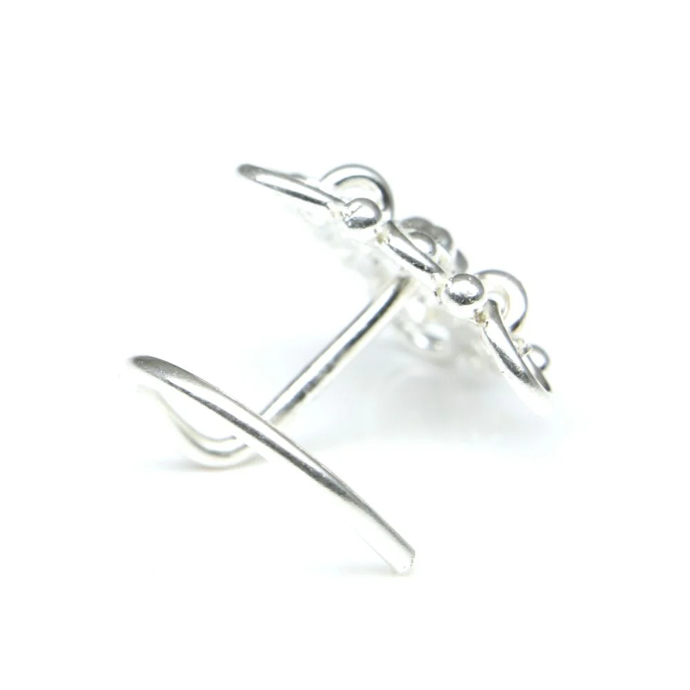 Unique floral design Silver Nose Piercing - Image 3
