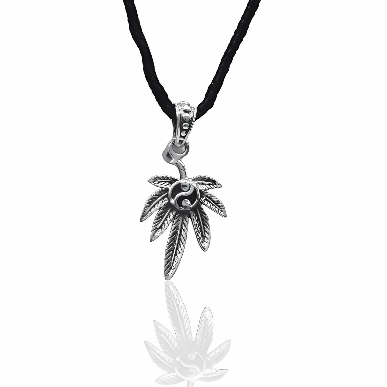 Unique Style Palm Tree Real Silver Unisex Pendant