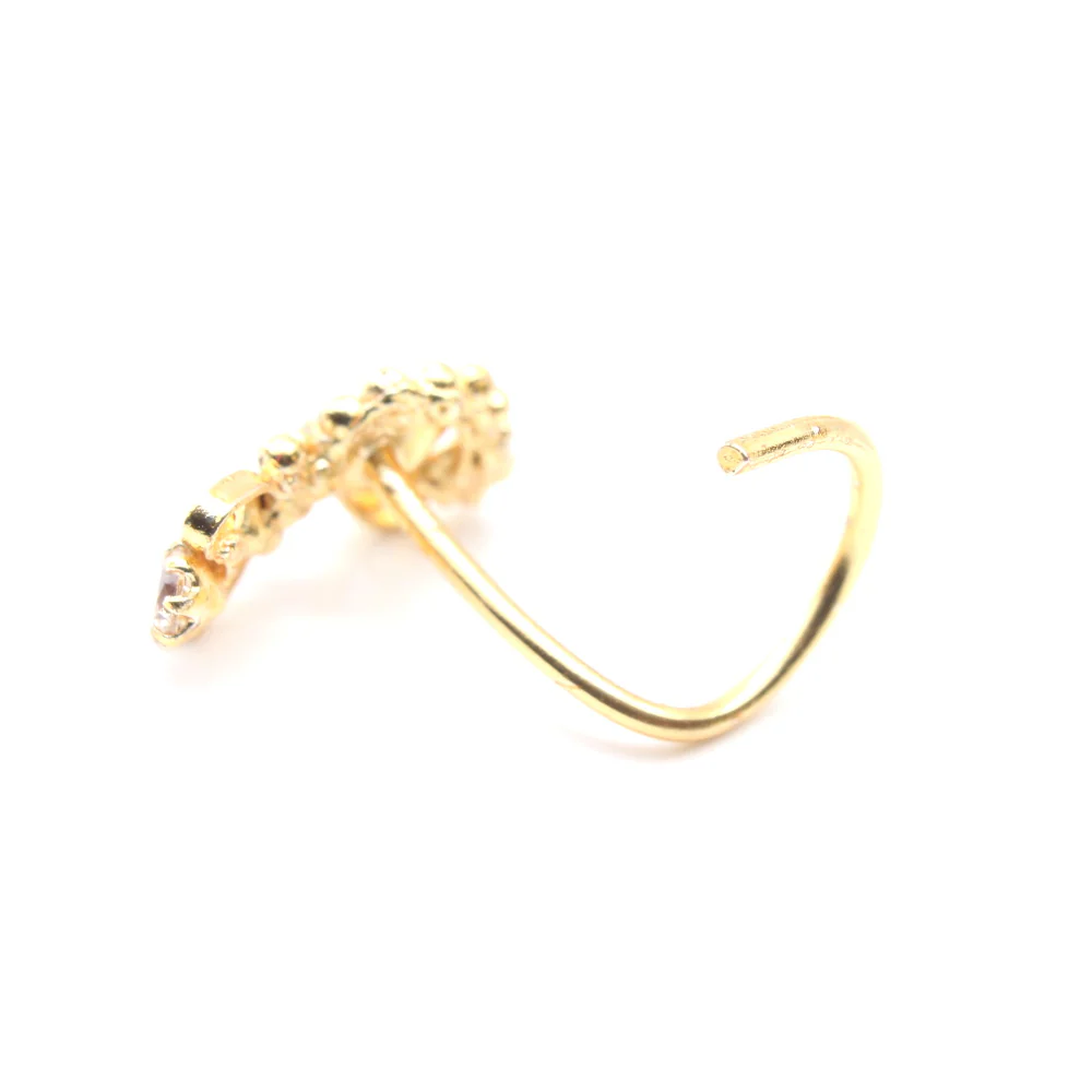 Vertical Nose pin Body Piercing for Women - Image 3