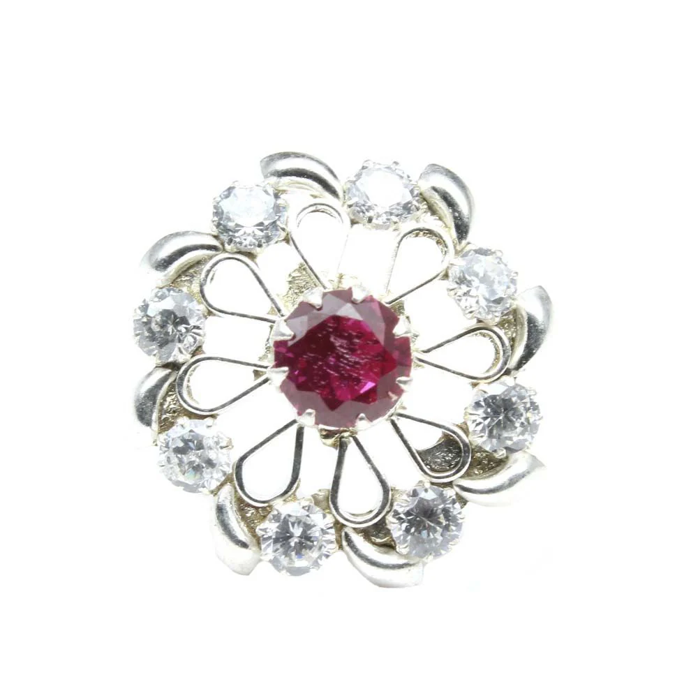Wheel Style Floral Silver  Nose Stud/Pin - Image 2